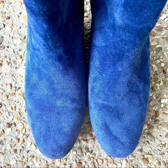 Vince Camuto Melisi Blue Suede Ankle Boots 7.5 - Picture 3 of 7